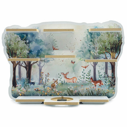 Smagnon Regal für die Toniebox und Tonie Figuren Motiv Ballon-Familie Kinderspielzeug (Tiere im Wald)