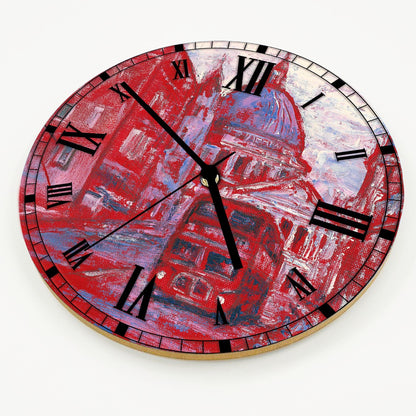 Hochwertige 30cm-Uhren Made in Alzenau Lautlose Uhr MDF Acryl Motiv London