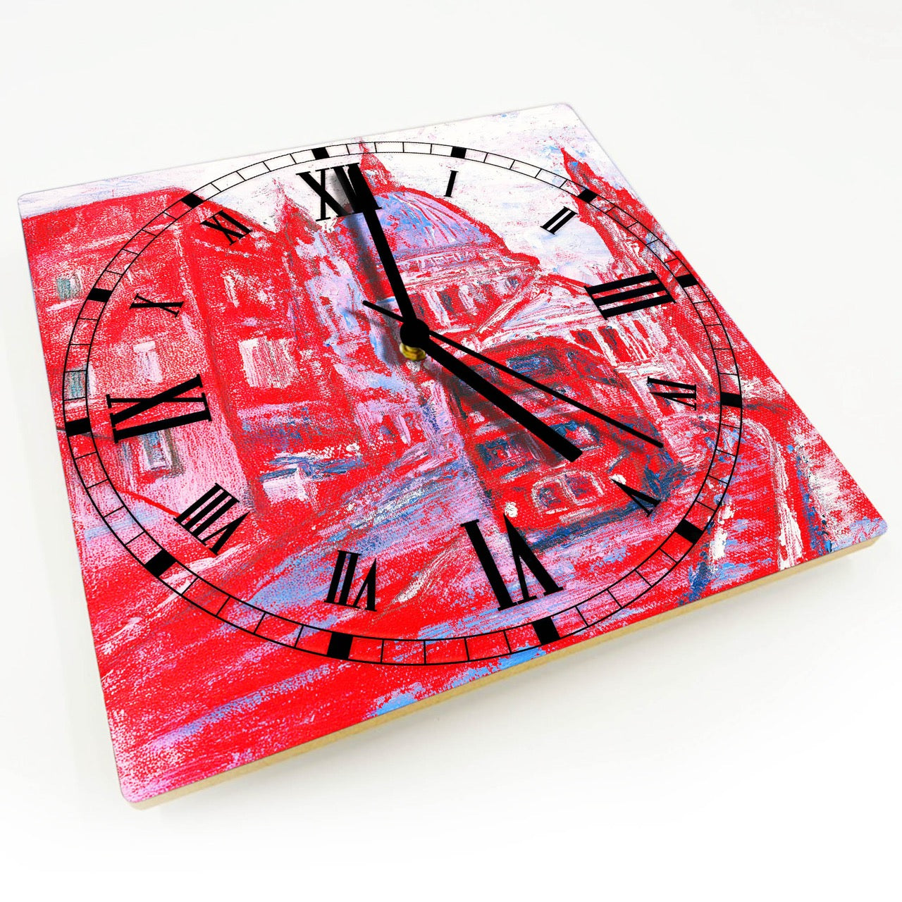 Hochwertige 30cm-Uhren Made in Alzenau Lautlose Uhr MDF Acryl Motiv London