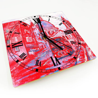 Hochwertige 30cm-Uhren Made in Alzenau Lautlose Uhr MDF Acryl Motiv London