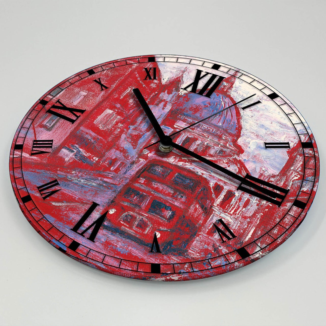 Hochwertige 30cm-Uhren Made in Alzenau Lautlose Uhr MDF Acryl Motiv London