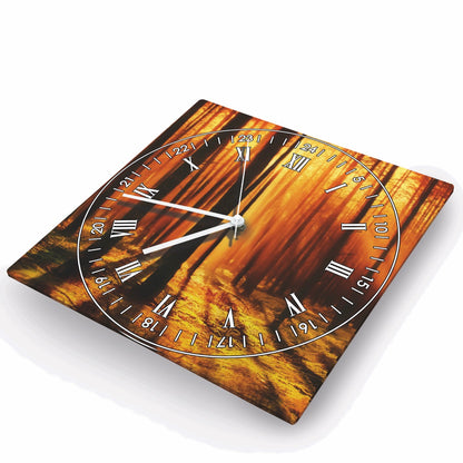 Hochwertige 30cm-Uhren Made in Alzenau Lautlose Uhr MDF Acryl Motiv Zauberwald