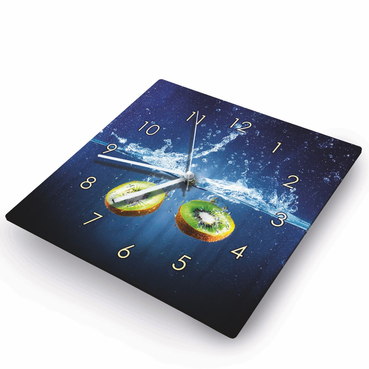 Hochwertige 30cm-Uhren Made in Alzenau Lautlose Uhr MDF Acryl Motiv Kiwi im Wasser