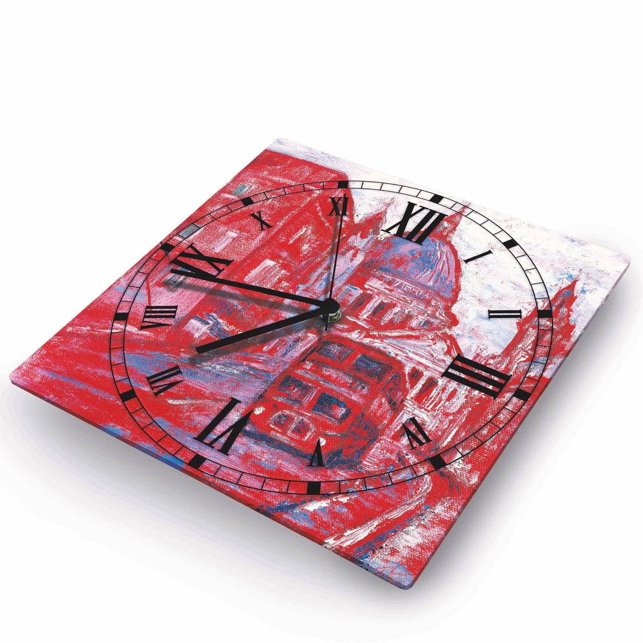 Hochwertige 30cm-Uhren Made in Alzenau Lautlose Uhr MDF Acryl Motiv London