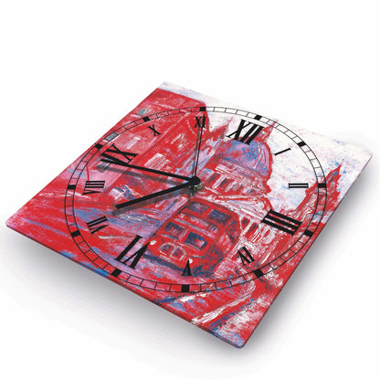 Hochwertige 30cm-Uhren Made in Alzenau Lautlose Uhr MDF Acryl Motiv London