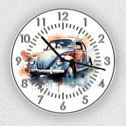 Hochwertige 30cm-Uhren Made in Alzenau Lautlose Uhr MDF Acryl Motiv Glückskäfer
