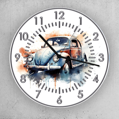 Hochwertige 30cm-Uhren Made in Alzenau Lautlose Uhr MDF Acryl Motiv Glückskäfer