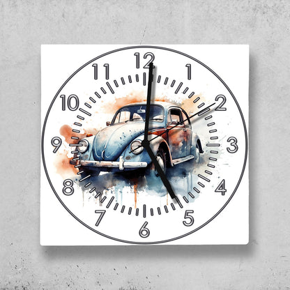 Hochwertige 30cm-Uhren Made in Alzenau Lautlose Uhr MDF Acryl Motiv Glückskäfer