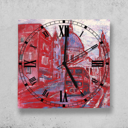 Hochwertige 30cm-Uhren Made in Alzenau Lautlose Uhr MDF Acryl Motiv London