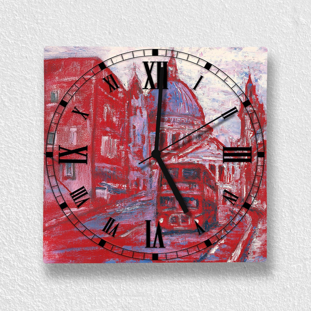 Hochwertige 30cm-Uhren Made in Alzenau Lautlose Uhr MDF Acryl Motiv London