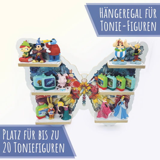Smagnon Regal für die Toniebox und Tonie Figuren Motiv Ballon-Familie Kinderspielzeug (Schmetterling)