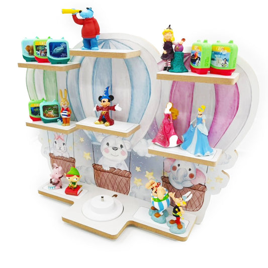 Smagnon Regal für die Toniebox und Tonie Figuren Motiv Ballon-Familie Kinderspielzeug (Ballon-Fahrt)