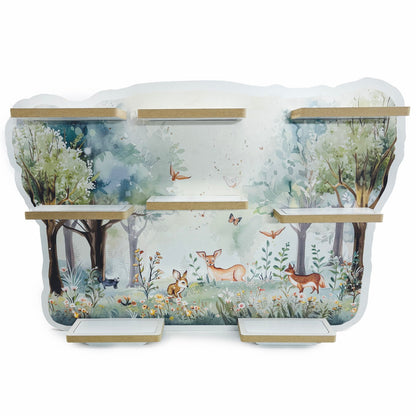Smagnon Regal für die Toniebox und Tonie Figuren Motiv Ballon-Familie Kinderspielzeug (Tiere im Wald)