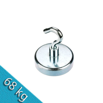 Hakenmagnet Ø 42 mm NEODYM - Zink - hält 68 kg