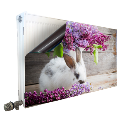 Magnet Heizkörperverkleidung Heizkörperabdeckung Heizung Schutz Motiv Hase Rosa Vase Blumen – Produktbild 1 von 4