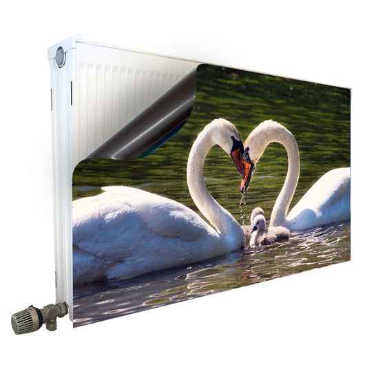 Magnet Heizkörperverkleidung Heizkörperabdeckung Heizung Motiv Schwan Familie