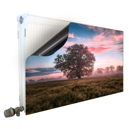 Magnet Heizkörperverkleidung Heizkörperabdeckung Heizkörper - Motiv Baum im Feld