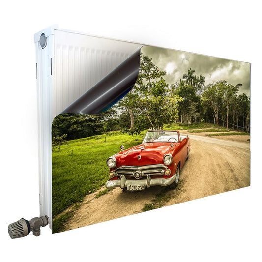 Magnet Heizkörperverkleidung Heizkörperabdeckung Heizkörper - Motiv Oldtimer-rot