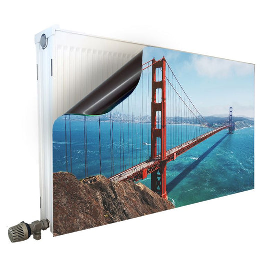 Magnet Heizkörperverkleidung Heizkörperabdeckung Heizung Schutz Motiv Golden Gate