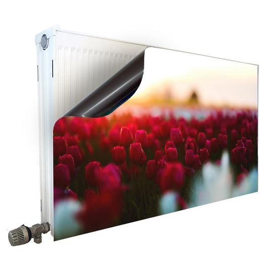 Magnet Heizkörperverkleidung Heizkörperabdeckung Heizkörper - Motiv Tulpenmeer