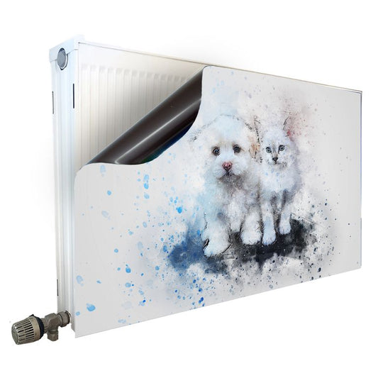 Magnet Heizkörperverkleidung Heizkörperabdeckung Heizung Schutz Motiv Cat and Dog