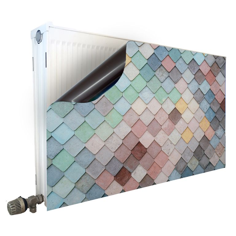 Magnet Heizkörperverkleidung Heizkörperabdeckung Heizkörper - Motiv Azul Fliesen