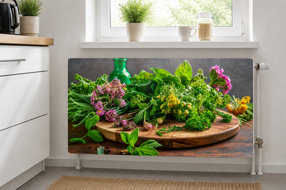 Magnetische Heizkörperverkleidung mit Motiv ‚Kräutergarten‘
