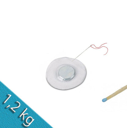 Scheibenmagnet Ø 12 x 2 mm zum Einnähen in runder PVC-Hülle