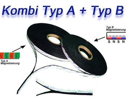 Ferrit-Magnetband selbstklebend Anisotrop - 1,5mm x Breite - Meterware