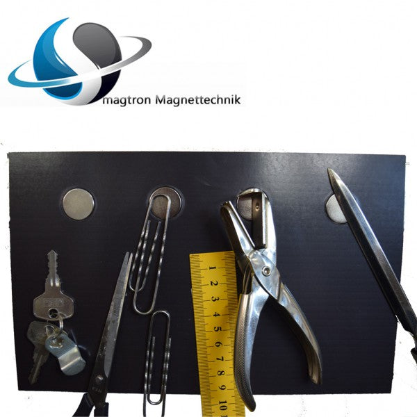 Power Magnetmatte 250 x 155 x  4mm mit 4 - 20 x 2mm Neodympunkten