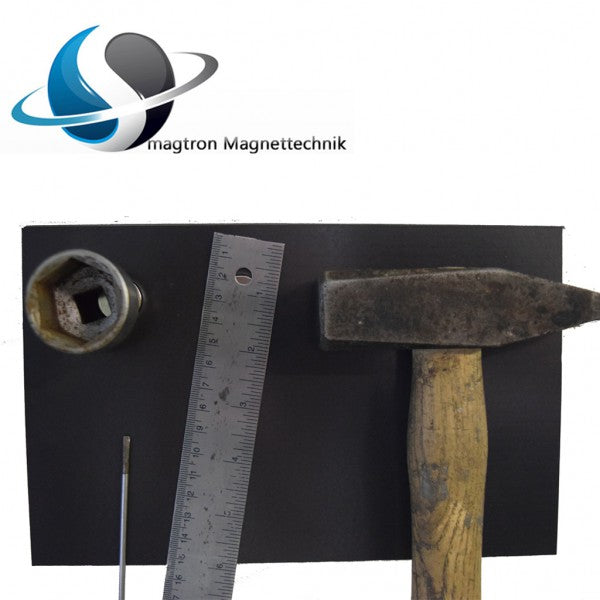 Power Magnetmatte 250 x 155 x  4mm mit 4 - 20 x 2mm Neodympunkten