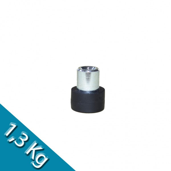 Magnetsystem Ø 12 mm gummiert mit Buchse M4 - hält 1,3 kg