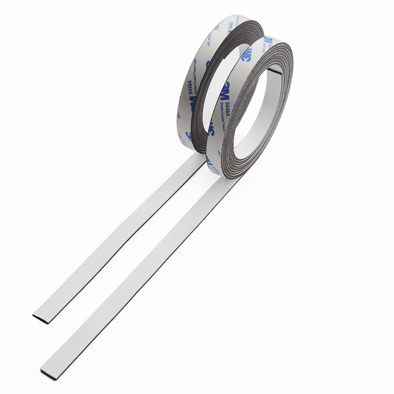 Magnetband Weiß mit 3M Kleber Kleberücken selbstklebend Typ B 12,7mm breite