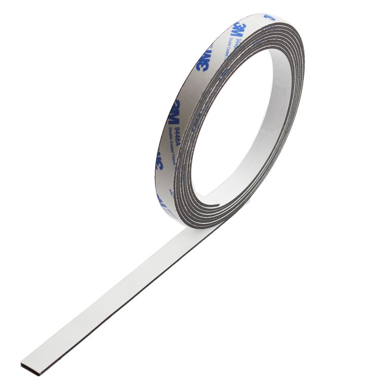 Magnetband Weiß mit 3M Kleber Kleberücken selbstklebend Typ B 12,7mm breite