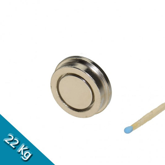 Memomagnet aus Stahl Ø 30 x 9 mm - hält 22 kg