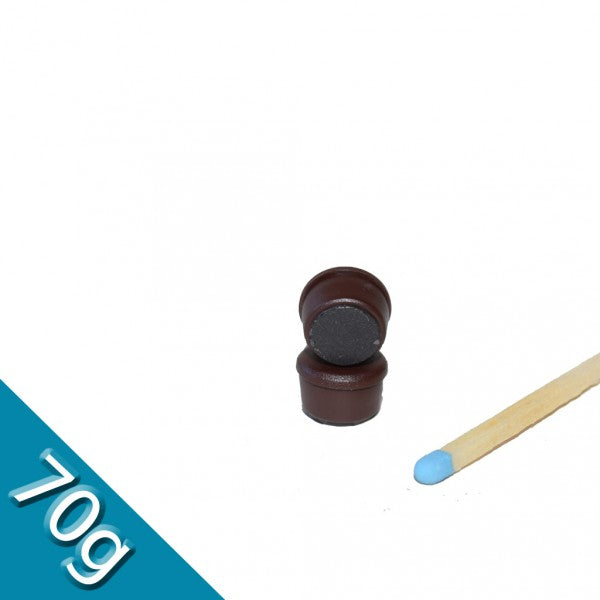 Memomagnet Ø 10 x 6,5 mm FERRIT - Braun - hält 70 g