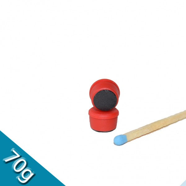 Memomagnet Ø 10 x 6,5 mm FERRIT - Rot - hält 70 g