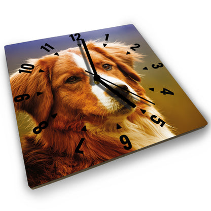 Hochwertige 30cm-Uhren Made in Alzenau Lautlose Uhr MDF Acryl: Motive Hunde