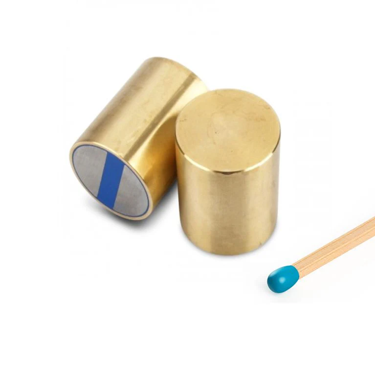 NdFeB-Stabgreifer Ø 32 x 40 mm, Messing, Passung h6 -71,4 kg