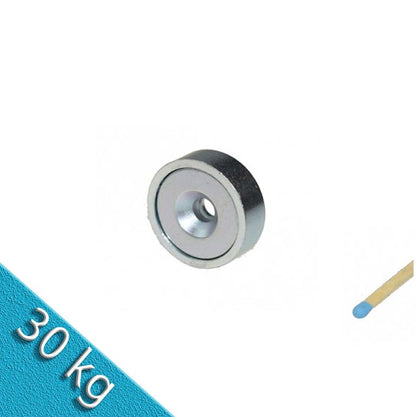 Neodym Flachgreifer Ø 32,0 x 8,0 mm mit Senkung hält 30 kg