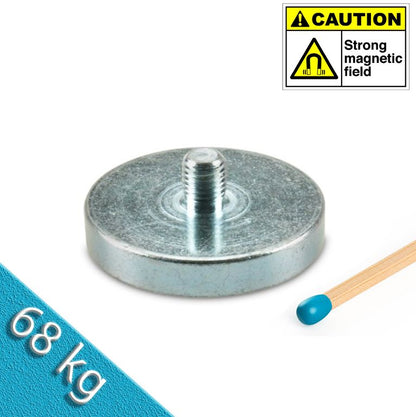 Neodym Flachgreifer Ø 42,0 x 9,0 mm, Gewinde M8x11, 68 kg