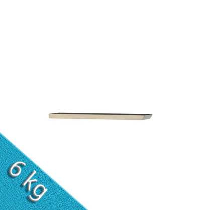 Quadermagnet 50,0 x 15,0 x 3,0 mm N35 Nickel - hält 6 kg