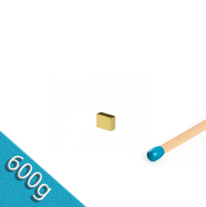 Quadermagnet 6,0 x 5,0 x 1,8 mm N50 Gold - hält 600 g