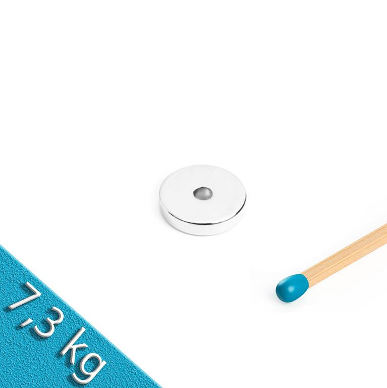 Ringmagnet Ø 20/4,2 mm x 5 mm Neodym N45 Nickel