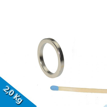 Ringmagnet Ø 27,0 x 21,0 x 3,0 mm N40 Nickel