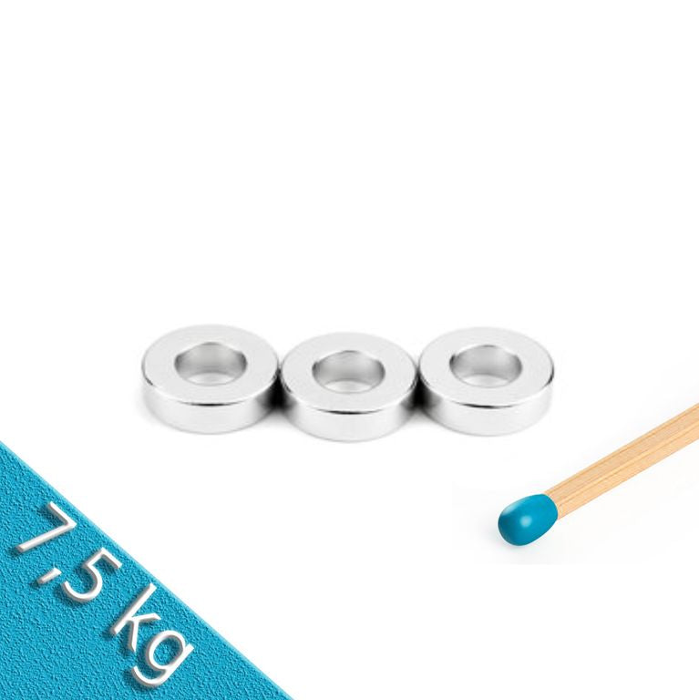 Ringmagnet Ø 19,1/9,5 mm x 6,4 mm