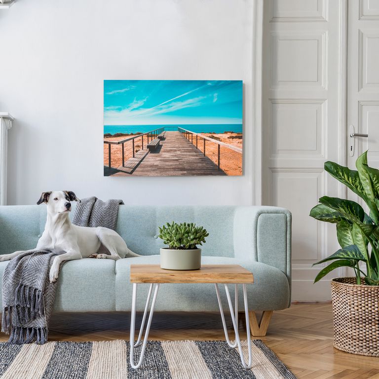 Bedrucktes Acrylglas als Magnetwand, Küchen-Hintergrund, Motiv Steg