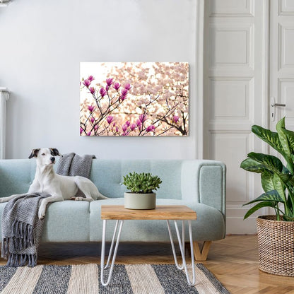 Bedrucktes Acrylglas als Magnetwand, Küchen-Hintergrund, Motiv Magnolia