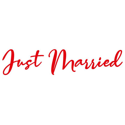 Auto Schmuck Deko Hochzeit Schriftzug "JUST MARRIED" Magnet Magnetfolie
