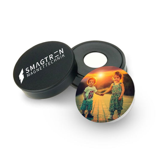 10er Set - Bedruckte Memo-Magnete Schwarz 36mm x 8mm